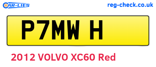 P7MWH are the vehicle registration plates.