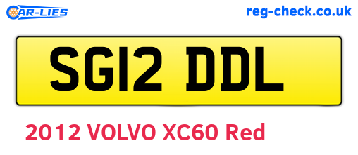 SG12DDL are the vehicle registration plates.