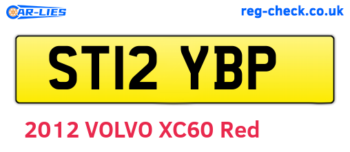 ST12YBP are the vehicle registration plates.