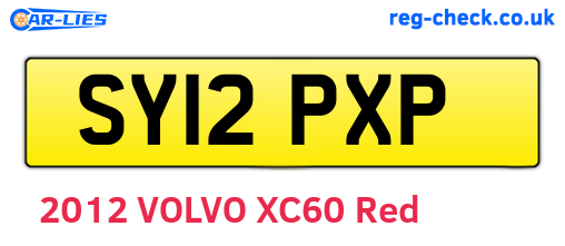 SY12PXP are the vehicle registration plates.