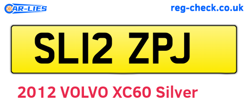 SL12ZPJ are the vehicle registration plates.