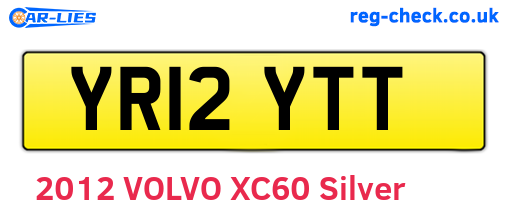 YR12YTT are the vehicle registration plates.