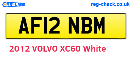 AF12NBM are the vehicle registration plates.