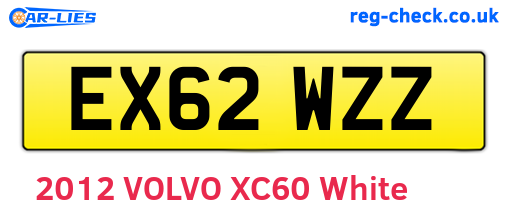 EX62WZZ are the vehicle registration plates.