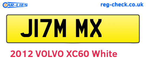 J17MMX are the vehicle registration plates.