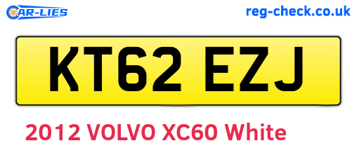 KT62EZJ are the vehicle registration plates.