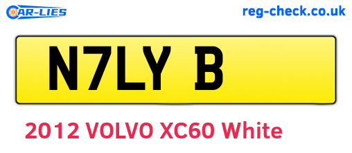 N7LYB are the vehicle registration plates.