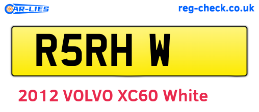 R5RHW are the vehicle registration plates.