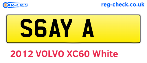 S6AYA are the vehicle registration plates.