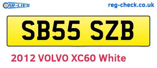 SB55SZB are the vehicle registration plates.