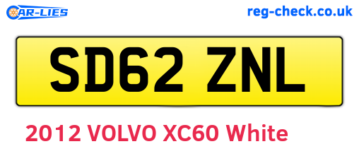 SD62ZNL are the vehicle registration plates.