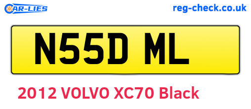 N55DML are the vehicle registration plates.