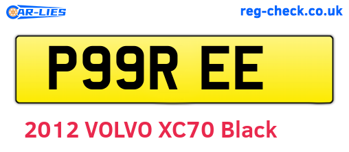 P99REE are the vehicle registration plates.