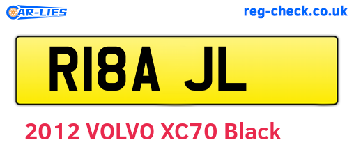 R18AJL are the vehicle registration plates.