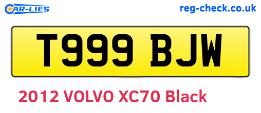 T999BJW are the vehicle registration plates.