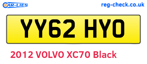 YY62HYO are the vehicle registration plates.