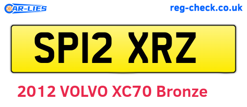 SP12XRZ are the vehicle registration plates.