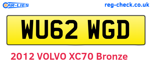 WU62WGD are the vehicle registration plates.
