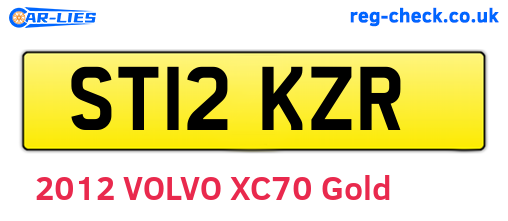 ST12KZR are the vehicle registration plates.