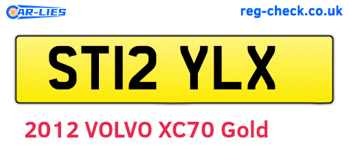 ST12YLX are the vehicle registration plates.
