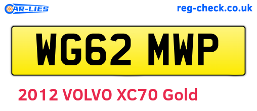 WG62MWP are the vehicle registration plates.