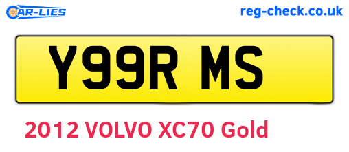 Y99RMS are the vehicle registration plates.