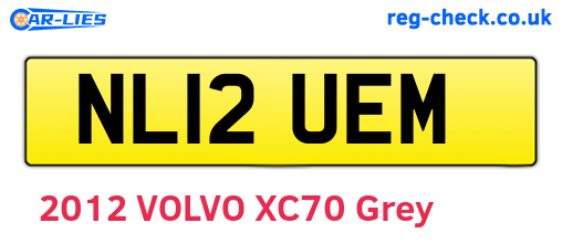 NL12UEM are the vehicle registration plates.