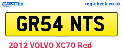 GR54NTS are the vehicle registration plates.
