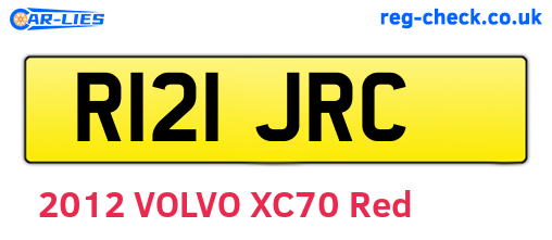 R121JRC are the vehicle registration plates.