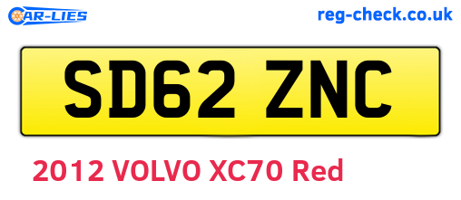 SD62ZNC are the vehicle registration plates.