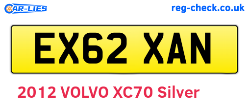 EX62XAN are the vehicle registration plates.
