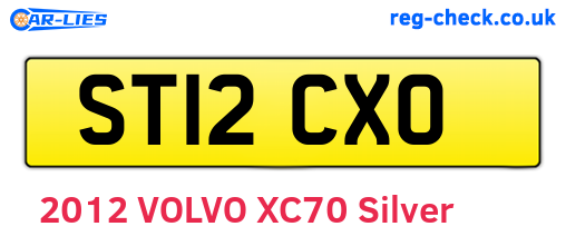 ST12CXO are the vehicle registration plates.