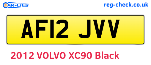 AF12JVV are the vehicle registration plates.