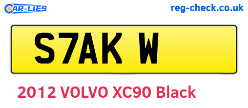 S7AKW are the vehicle registration plates.