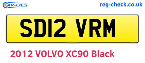 SD12VRM are the vehicle registration plates.