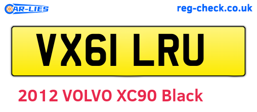 VX61LRU are the vehicle registration plates.