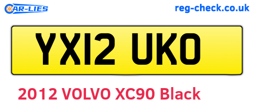 YX12UKO are the vehicle registration plates.