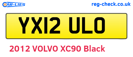 YX12ULO are the vehicle registration plates.
