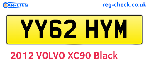 YY62HYM are the vehicle registration plates.