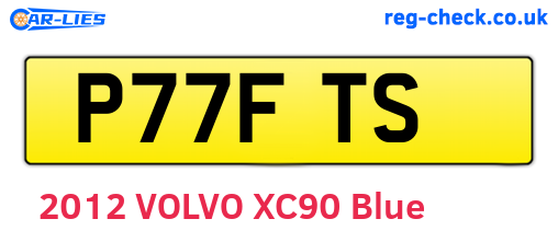 P77FTS are the vehicle registration plates.