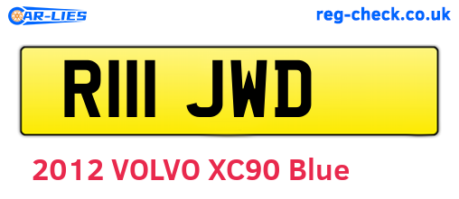 R111JWD are the vehicle registration plates.