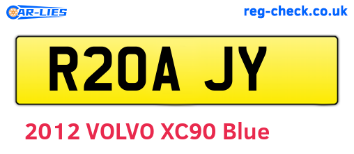 R20AJY are the vehicle registration plates.