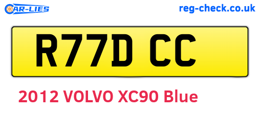 R77DCC are the vehicle registration plates.