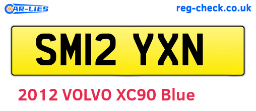 SM12YXN are the vehicle registration plates.