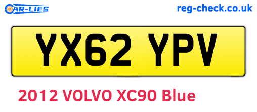 YX62YPV are the vehicle registration plates.
