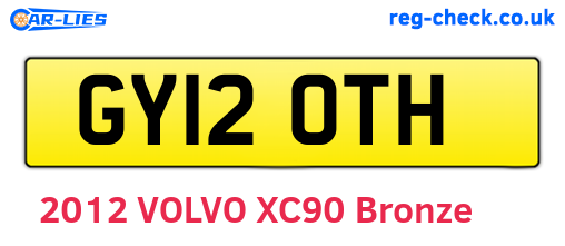 GY12OTH are the vehicle registration plates.