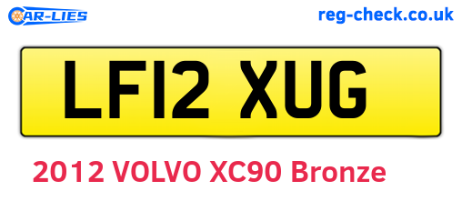 LF12XUG are the vehicle registration plates.