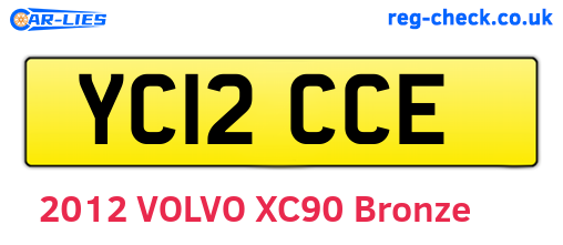 YC12CCE are the vehicle registration plates.