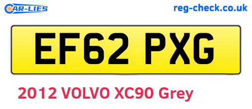 EF62PXG are the vehicle registration plates.