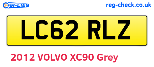 LC62RLZ are the vehicle registration plates.